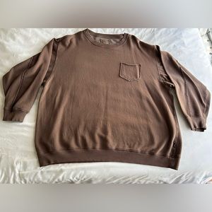 Aerie Brown Oversized Sweater with Pocket